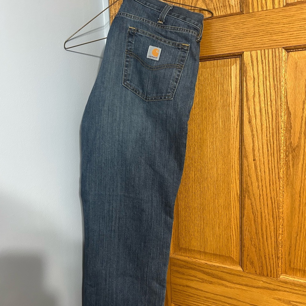 Carhartt Classic Blue Jeans with Yellow Stitching